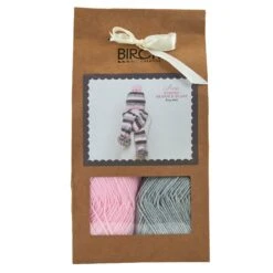 Birch Yarn Baby Knitting Kit - Ava Striped Beanie & Scarf -Sewing Supplies Store 036131 AVA