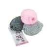 Birch Yarn Baby Knitting Kit - Ava Striped Beanie & Scarf