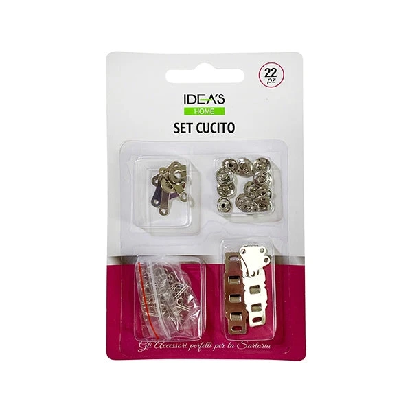 Idea's Home Hook & Eyes/Bars/Snap Fasteners Set- 22pk 1 Idea's Home Hook & Eyes/Bars/Snap Fasteners Set- 22pk