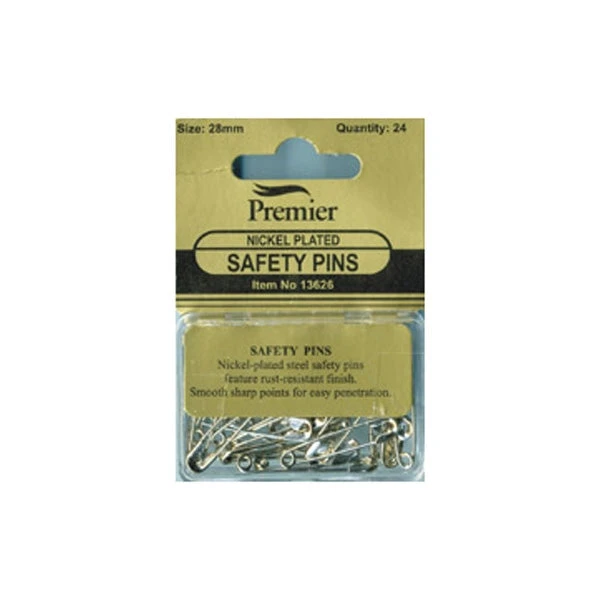 Sullivans Safety Pins, Nickle- 28 Mm 1 Sullivans Safety Pins, Nickle- 28 Mm