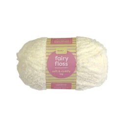 Makr Fairy Floss Crochet & Knitting Yarn, Lemon- 50g Polyester Yarn