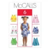 McCall's Pattern M5416 Toddlers' Tops, Dresses And Shorts