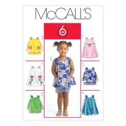 McCall's Pattern M5416 Toddlers' Tops, Dresses And Shorts