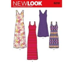 Newlook Pattern 6210 Misses' Knit Dress In Two Lengths