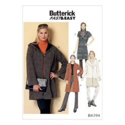 Butterick Pattern B6394 Misses' Shawl Collar Coats