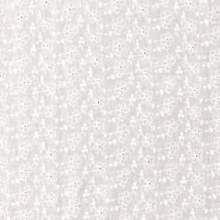 Broderie Cotton Fabric, White Small Flower Embroidered- Width 140cm