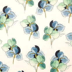 Blushing Satin Fabric, Lily Blue- Width 148cm