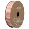 Cotton Ribbon, Lines Rich Pink- 15mm X 3m