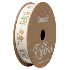 Cotton Ribbon, Family Natural Orange- 15mm X 3m
