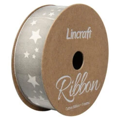 Cotton Ribbon, Stars Doll Pink- 25mm X 3m
