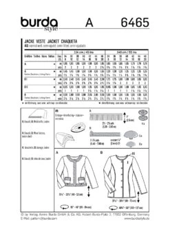 Burda Pattern 6465 (8-20) 8 Burda Pattern 6465 (8-20) -Sewing Supplies Store 30296213d