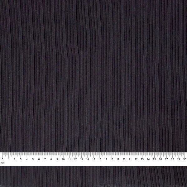 Pleated Georgette Fabric, Black- Width 150cm 1 Pleated Georgette Fabric, Black- Width 150cm