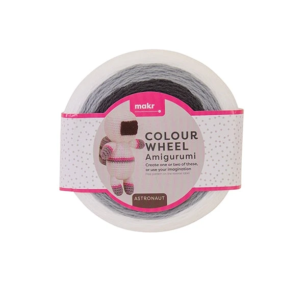 Makr Colour Wheel Amigurumi Crochet & Knitting Yarn, Astronaut- 100g Acrylic Yarn 1 Makr Colour Wheel Amigurumi Crochet & Knitting Yarn, Astronaut- 100g Acrylic Yarn