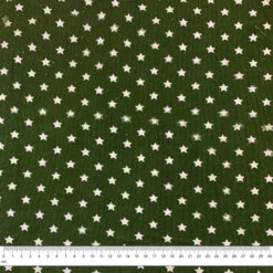 Printed Cord Fabric, Khaki Star- Width 112cm