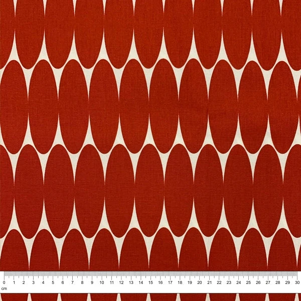 Cotton Duck Fabric, Oval Allover- Width 140cm 1 Cotton Duck Fabric, Oval Allover- Width 140cm