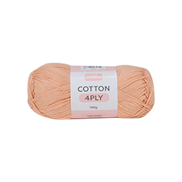 Makr Cotton 4ply Crochet & Knitting Yarn, Apricot- 100g Cotton Yarn 1 Makr Cotton 4ply Crochet & Knitting Yarn, Apricot- 100g Cotton Yarn