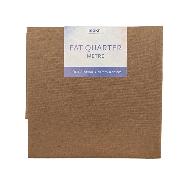 Fat Quarter Metre Fabric, Brown- 50cmx55cm 1 Fat Quarter Metre Fabric, Brown- 50cmx55cm