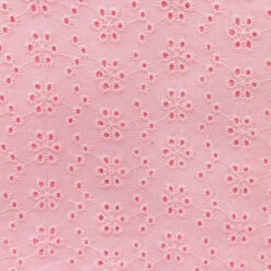Broderie Anglaise Fabric, Pink- 130cm