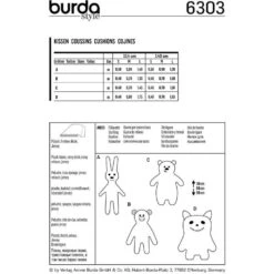 Burda Pattern 6303 Motif Pillows -Sewing Supplies Store 30574724a