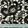 Lace Fabric, Heavy Black- 65cm
