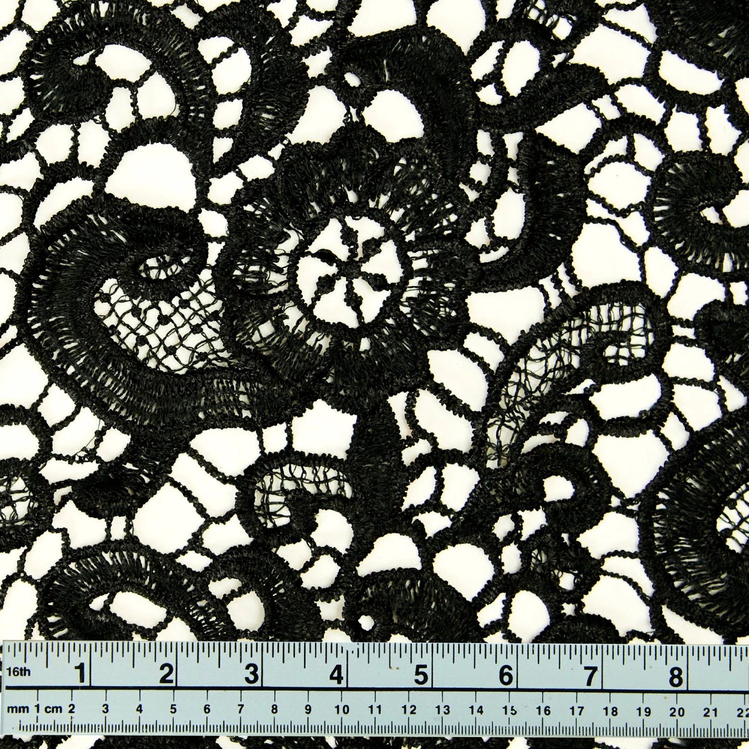 Lace Fabric, Heavy Black- 65cm 1 Lace Fabric, Heavy Black- 65cm