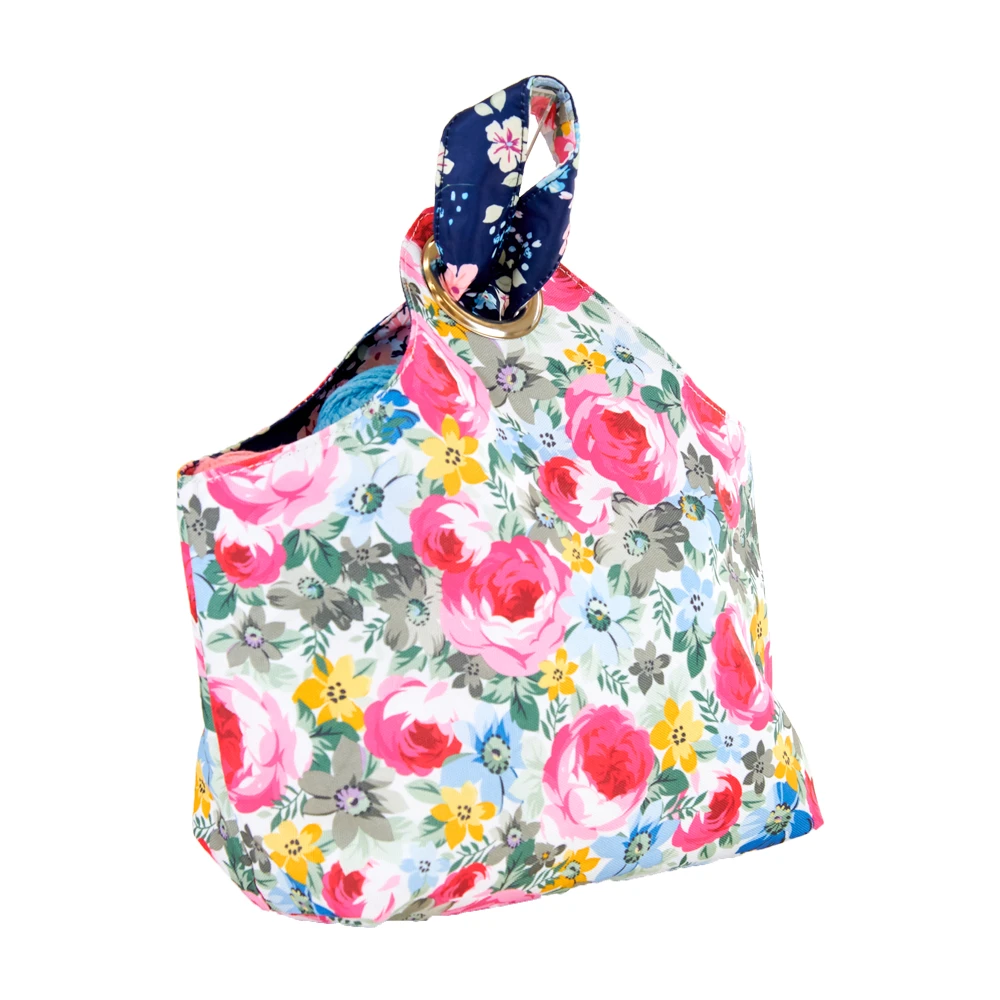 Mayd Reversible Knitting Storage Bag, English Rose 2 Mayd Reversible Knitting Storage Bag, English Rose - Image 2