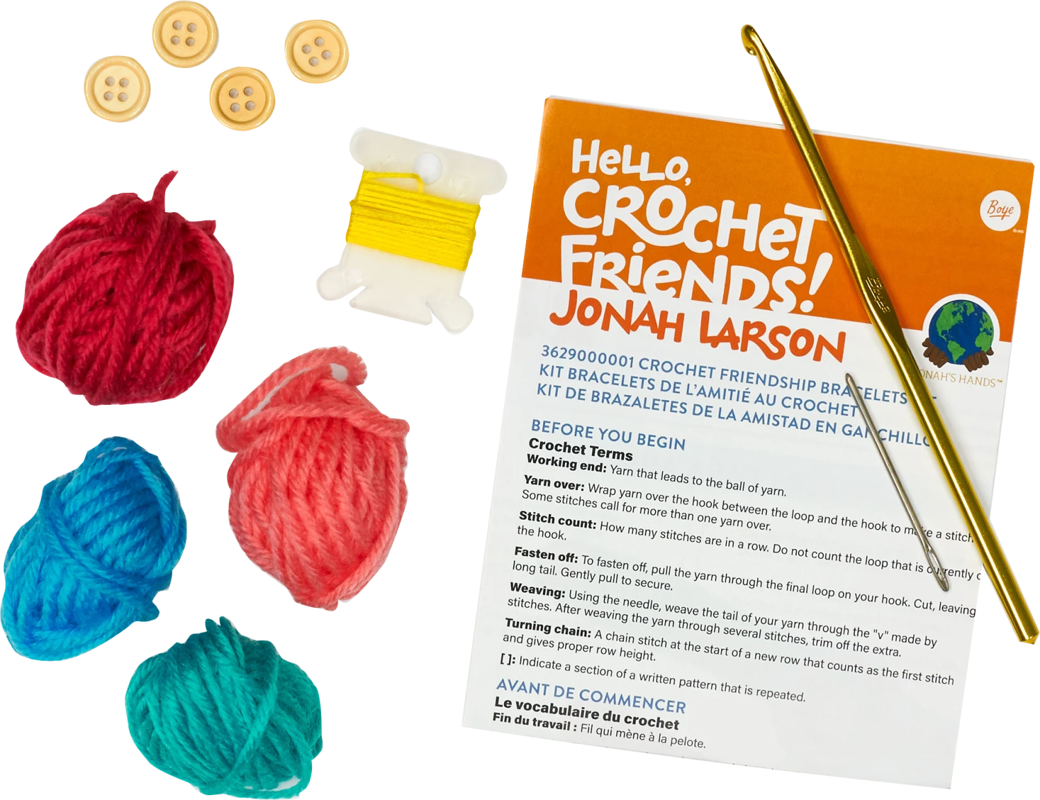 Jonah Crochet Friend Kit, Bracelet 2 Jonah Crochet Friend Kit, Bracelet - Image 2