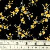 Printed Cotton Lawn Fabric, Navy Stems And Flowers- Width 140cm