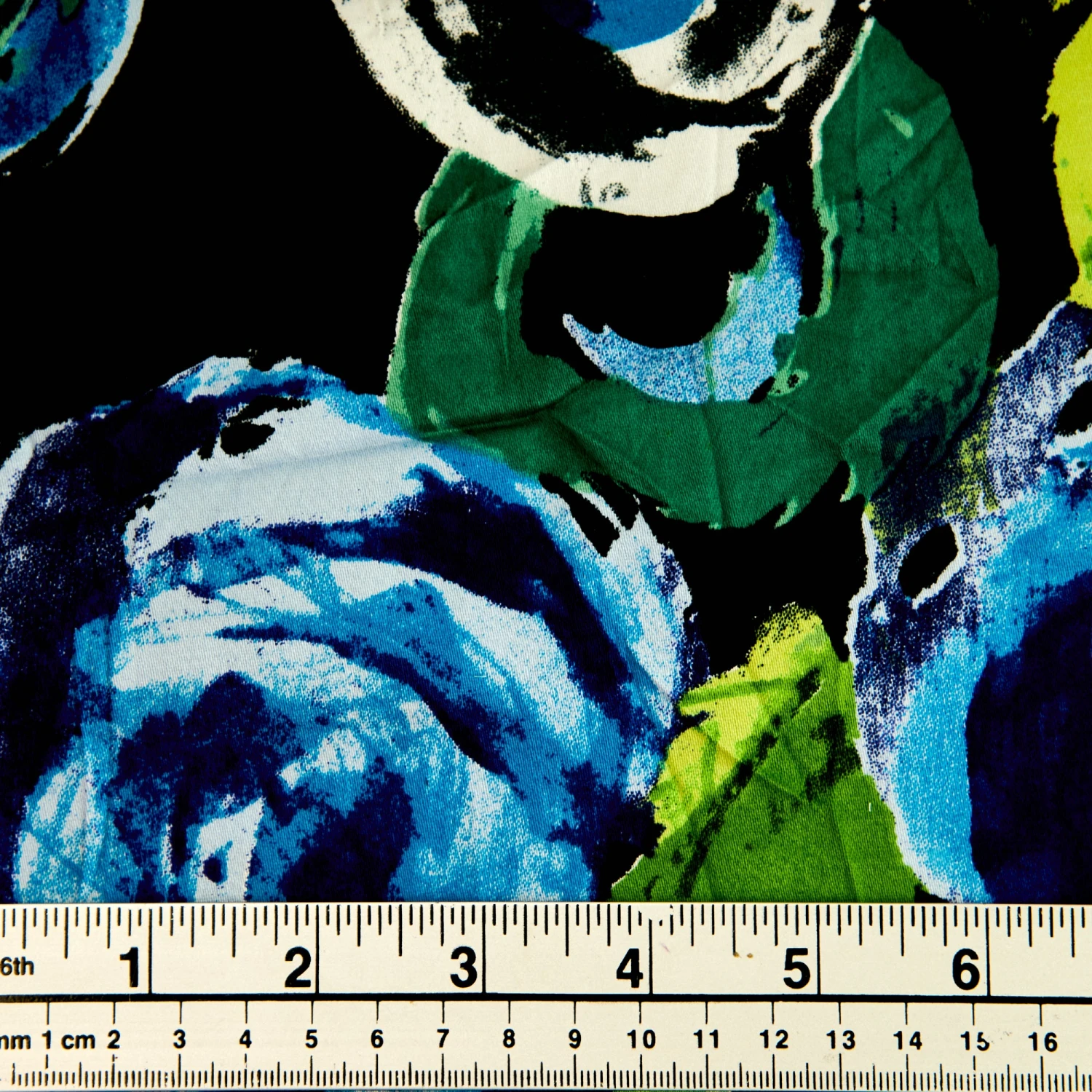 Printed Stretch Sateen Fabric, Blue Floral- Width 145cm 1 Printed Stretch Sateen Fabric, Blue Floral- Width 145cm