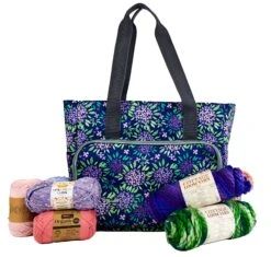 Knitting Storage Bag Ultimate, Purple Floral- 38x18x32cm -Sewing Supplies Store 30726567 4 6b6be028 a038 4aa8 ad0a 87c194a3adc9