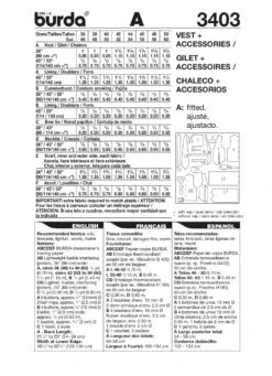 Burda Pattern 3403 (36-50) 6 Burda Pattern 3403 (36-50) -Sewing Supplies Store 3403 back envelope us 2b20bf79 8e0a 4aae 8613 ac16b9f61560