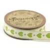 Bowtique Cotton Ribbon, Lime Hearts- 15mm X 5m