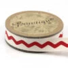 Bowtique Cotton Ribbon, Red Zigzag- 15mm X 5m