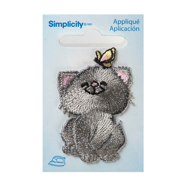 Simplicity Iron On Applique, Cat With Butterfly 1 Simplicity Iron On Applique, Cat With Butterfly
