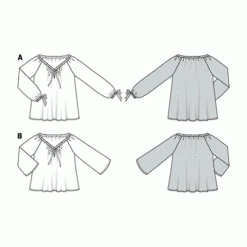 Burda Pattern X06227 Misses' Blouse (8-18) -Sewing Supplies Store 6227 1