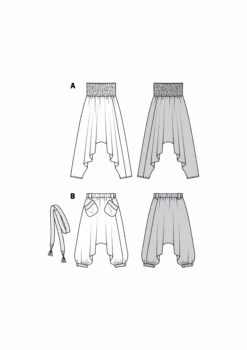 Burda Pattern 6316 Misses' Harem Pant -Sewing Supplies Store 6316 M