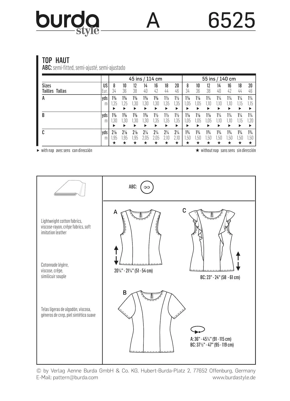 Burda Pattern 6525 (8-20) 5 Burda Pattern 6525 (8-20) - Image 5