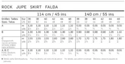 Burda Pattern 6834 (10-20) -Sewing Supplies Store 6834 tabelle