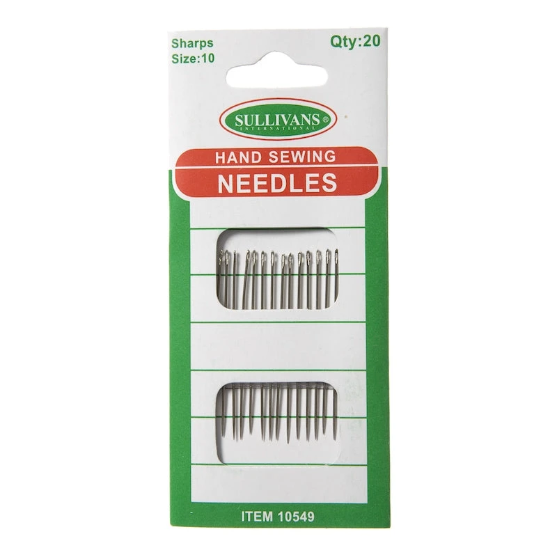 Hand Sewing Needles, Sharps Size 10- 20pk 1 Hand Sewing Needles, Sharps Size 10- 20pk