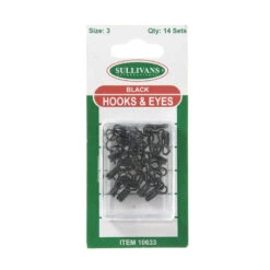Sullivans Hooks & Eyes, Black- 14 Sets 7 Sullivans Hooks & Eyes, Black- 14 Sets -Sewing Supplies Store 739301106332