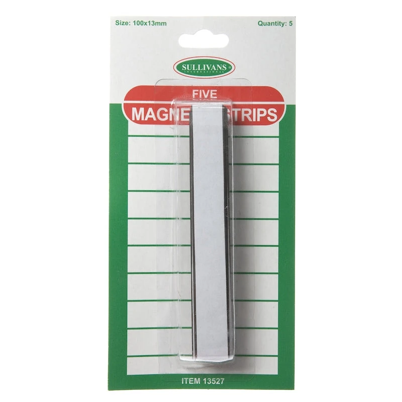 Sullivans Magnetic Strips, 100 X 13mm- 5pk 1 Sullivans Magnetic Strips, 100 X 13mm- 5pk