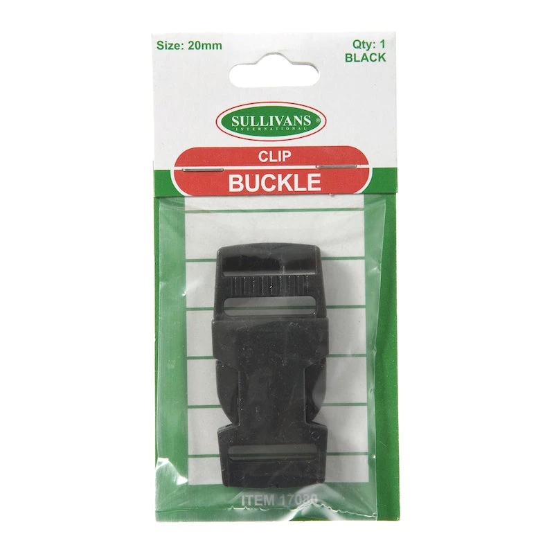Sullivans Clip Buckle, Black- 20mm 1 Sullivans Clip Buckle, Black- 20mm
