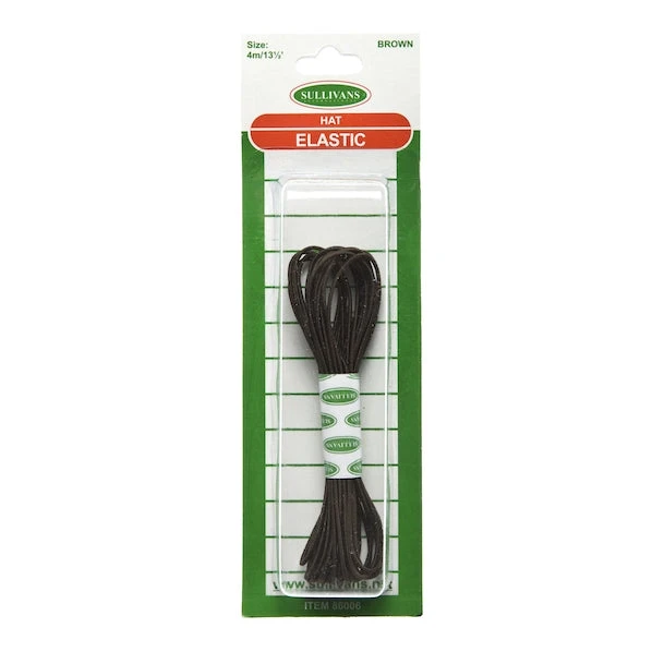 Sullivan Hat Elastic, Brown- 4m 1 Sullivan Hat Elastic, Brown- 4m
