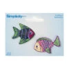 Simplicity Iron On Appliques, Tropical Fish- 2pc