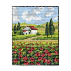 Sullivans Tapestry, House In Field- 20x25cm