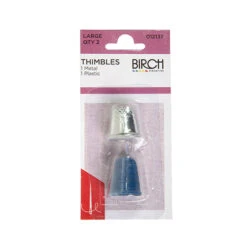 Birch Thimble, Large- 2pk