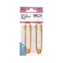 Birch Kilt Pins 2 Pack, Gold- 63mm