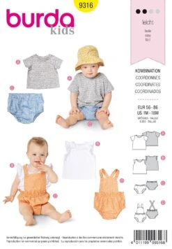 Burda Pattern 9316 Baby's Sportswear