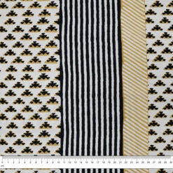 Cotton Duck Fabric, Retro Multi-Print- Width 145cm