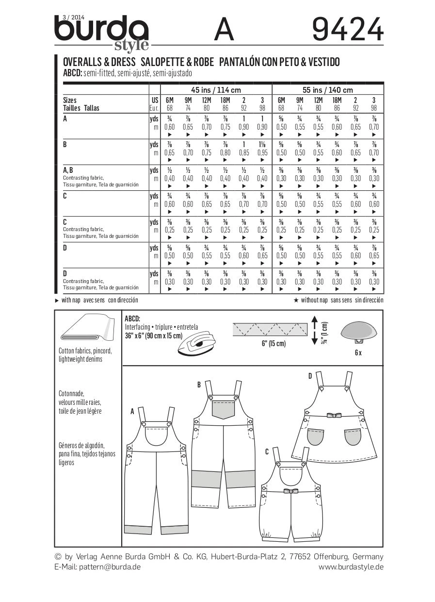 Burda Pattern 9424 (6M-3Yr) 11 Burda Pattern 9424 (6M-3Yr) - Image 11